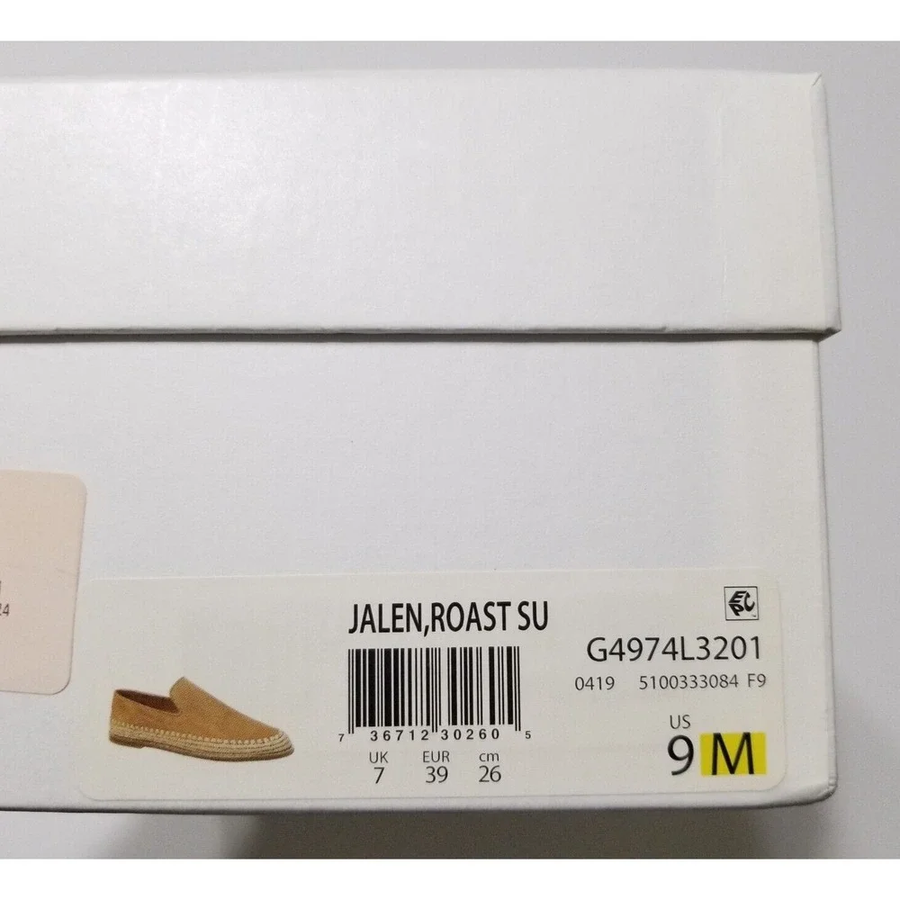 Vince Jalen Suede Leather Espadrille Flat Loafer Roasted Cashew NIB Size 9 $295